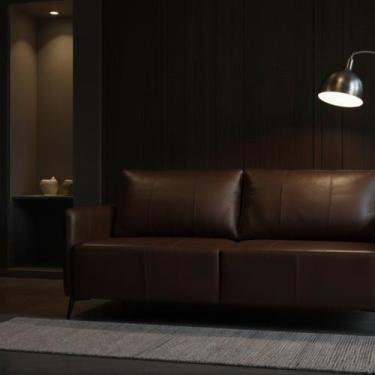 Imagem de Sofá de Couro Legítimo Porto Rico 180cm - LEME MOVELARIA