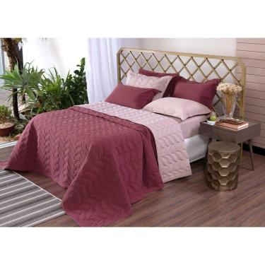 Imagem de Cobre Leito Santorini Lavive King Dupla Face Cereja/Rosê