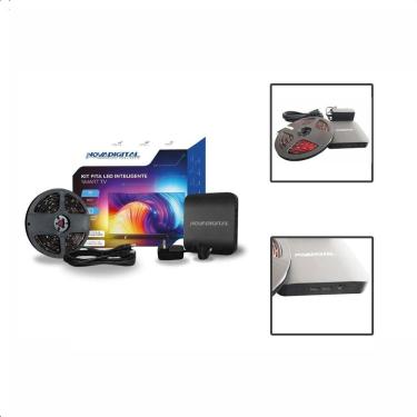 Imagem de Kit Fita Led Smart Sincroniza Luz Com Tv Alexa Pols - 40/50
