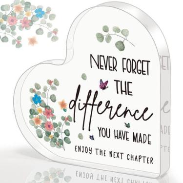 Imagem de Placa acrílica decorativa BDAyption 12x12x1.5cm Heart