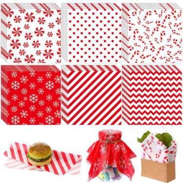 Imagem de Folhas de papel de cera de Natal Ireer, 300 peças, 30x30 cm