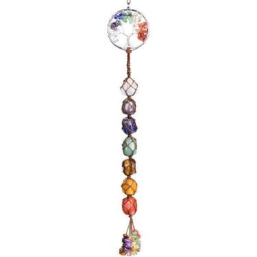 Imagem de O ornamento suspenso é Stone Chakra 7, cristais curativos de 30 cm - i