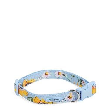 Imagem de Vera Bradley Coleira feminina reciclada para animais de estimação ajustável e repelente de água, céu de girassol, grande