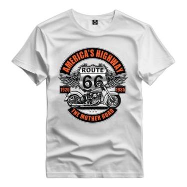 Imagem de Camiseta Estampada Estrada Route 66 Harley Algodão Premium - Versitz, 