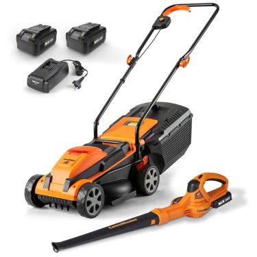 Imagem de Conjunto de Cortador de Grama e Soprador de Folhas Sem Fio LawnMaster 24VMWBL 24V com 2 Baterias de 4.0Ah e Carregador