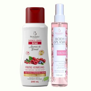 Imagem de Kit Desodorante Body Splash Belle Rose + Sabonete Íntimo Frutas Vermelhas Bio Instinto