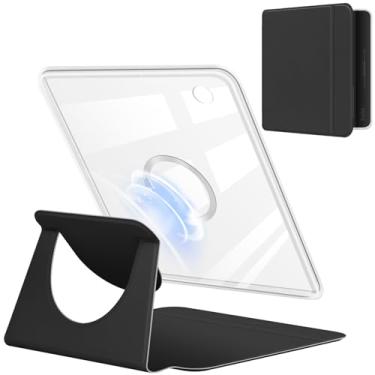 Imagem de YoungMe Capa giratória de 360 graus para 17.8 cm Kobo Libra Color lançado em 2024, design magnético destacável capa protetora ajustável com suporte transparente com hibernar/despertar automático
