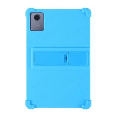 Imagem de QYiiD Capa para Lenovo Tab K11 Plus 11,45 polegadas (modelo TB352FU) 2024, capa protetora de borracha macia à prova de choque de silicone leve para crianças para Lenovo Tab K11 Plus, azul claro
