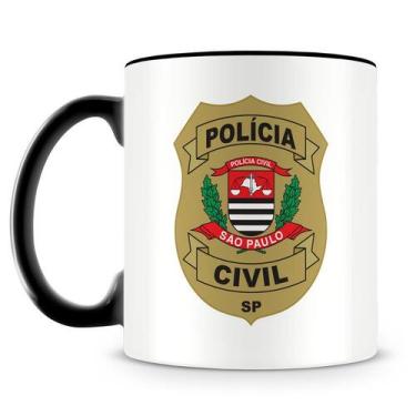 Imagem de Caneca Personalizada Polícia Civil de São Paulo com Nome - 325ml - Amo