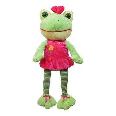Imagem de Sapo De Pelúcia Rã Grande Com Vestido 75cm - Rosa - Tuka Toy