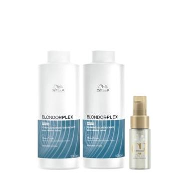 Imagem de Wella BlondorPlex Care Line Sh 1000ml + Cond 1000ml + Óleo Light 30ml 