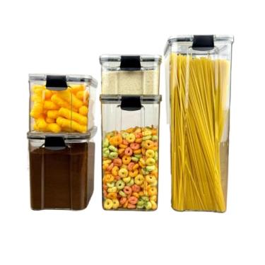 Imagem de Monte Seu Kit Pote Hermético Para Mantimentos De Cozinha Dispensa Armário Plástico(Kit 6-5 Potes)