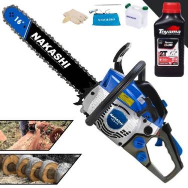 Imagem de Motosserra Nakashi NCS-400 À Gasolina 2T 40cc Alta Rotação Profissiona