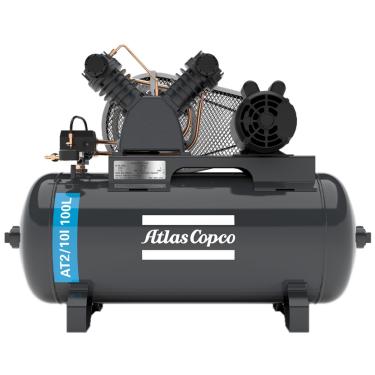 Imagem de Compressor Atlas Copco At 2 10I 100 Litros 140 Libras 2 cv Trifásico IP21 220/380v