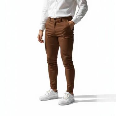 Imagem de Calça Social Bengaline Masculina com Elastano Skinny - Mitchelgutto, M
