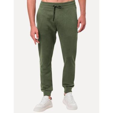 Imagem de Calça Calvin Klein Jeans Masculina Moletom CK Bordado Verde Militar-Masculino