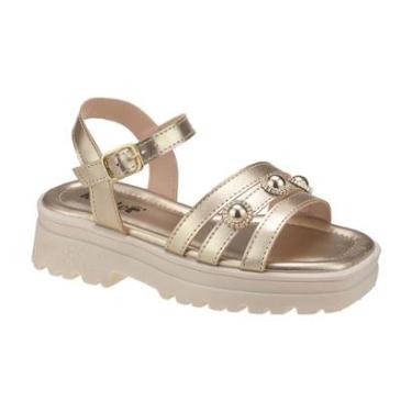 Imagem de Sandália Plataforma Infantil Tratorada Metalizada Kidstep-Feminino