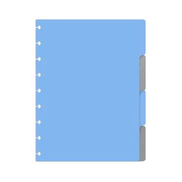 Imagem de Divisórias Iscool Para Caderno De Disco M Solid Colors Azul Claro e Prata