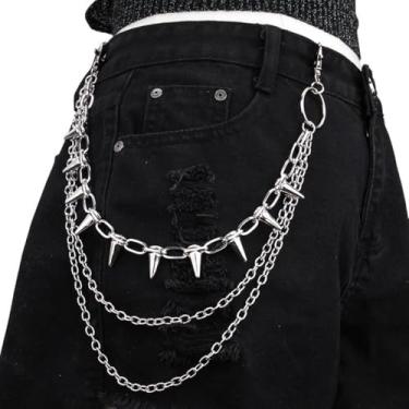 Imagem de Corrente de calça punk gótica para homens e mulheres, corrente de calças multicamadas, acessórios góticos, hip hop, motociclista, rock, acessórios para o corpo vintage, presentes