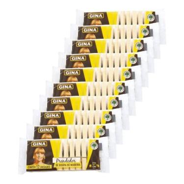 Imagem de 2X Pregador De Roupa De Madeira Pequeno Kit Com 120 Unidades