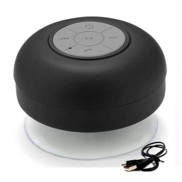 Imagem de Mini Caixa de Som com Bluetooth e Microfone Resistente à Àgua Cor Preto