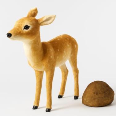 Imagem de Rena Natalina Musical com Movimento e Bluetooth – 85 cm – Pelo Realista + Controle, Luva, Pano e Pente