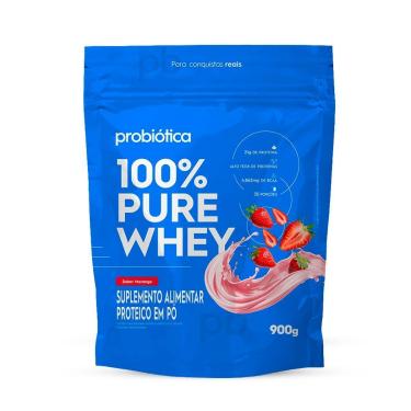 Imagem de 100% Pure Whey Refil 900g Probiótica Proteína WPC-Unissex