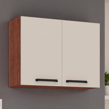 Imagem de Armário 2 Portas 800 Ametista Nogueira Off White