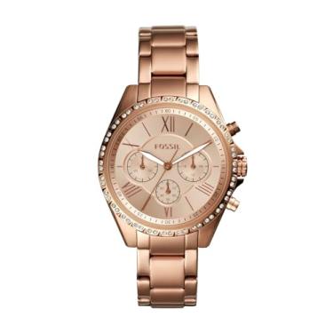 Imagem de Fossil Relógio feminino moderno de aço inoxidável com cronógrafo, relógio de quartzo, Ouro rosa, Cronógrafo.