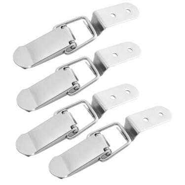 Imagem de LQ Industrial 4 peças de trava de metal com mola de 32 x 91 mm fivela de trava adequada para caixa de ferramentas e gavetas