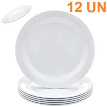 Imagem de Jogo 12 Prato em Melamina 20,5cm p/ Buffet e Restaurantes - Bw Boutiqu