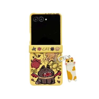 Imagem de SKPY Capa compatível com Samsung Galaxy Z Flip 7 com proteção de dobradiça e pingente, capa à prova de choque para Z Flip 7 para homens e mulheres