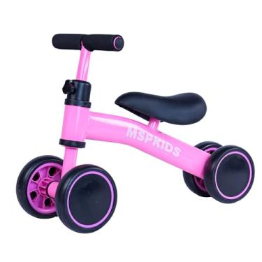 Imagem de Bicicleta de Equilíbrio para Crianças, 4 Rodas, Ideal para Futuros Ciclistas, Bicicleta sem Pedal (Rosa)