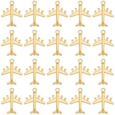 Imagem de SUNNYCLUE 1 caixa, 60 peças, berloques de avião, mini pingentes de avião, liga de metal, vintage, tibetano, antigo, aviões aéreos, pingentes em forma de aeronave para fazer joias, pulseiras, brincos