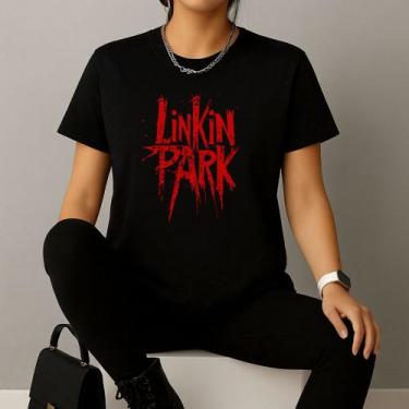 Imagem de Camiseta Estampada Feminina De Algodao Linkin Park Símbolo 625 Moda Fe
