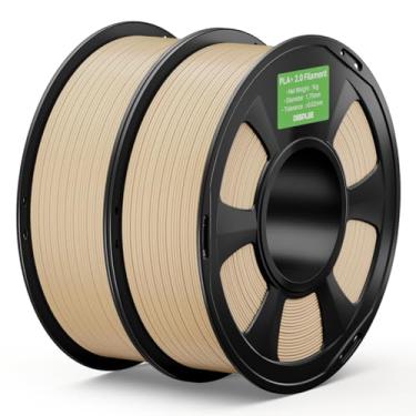 Imagem de DEEPLEE Filamento PLA+ 2.0 1,75 mm, filamento de impressora 3D de resistência mais forte, bege 2 kg, filamento de impressora 3D PLA Plus atualizado, filamento PLA+ de alta velocidade para a maioria