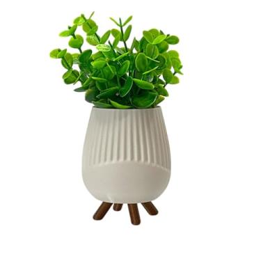 Imagem de Vaso Lume Cachepot Decoração Moderna Quarto Escritório Sala de Estar para Plantas(Branco)