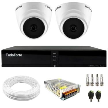 Imagem de Kit 2 Câmeras Intelbras VHD 1120 D G7 HD 720p Dome 2.8mm Visão 20M + Dvr Tudo Forte TFHDX 3304 Full HD 4 Canais