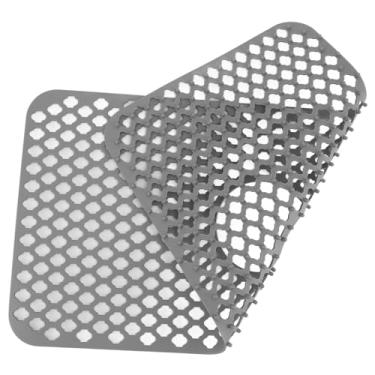 Imagem de Cryfokt Protetor de Esteira de Pia de Silicone Premium Com Pés Elevados Antiderrapantes, Protetor de Pia de Silicone de Tamanho Grande para Drenagem Central de Cozinha - 24,8 X 13,0 pol. (Cinza)