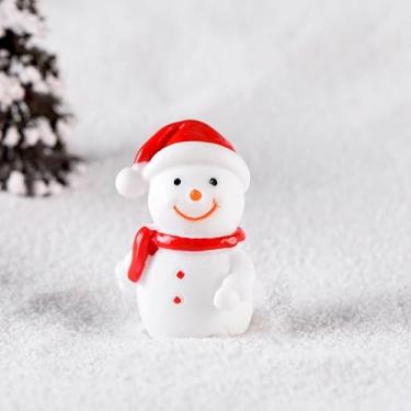 Imagem de 1 kit de miniaturas de Natal mini resina Papai Noel árvores de Natal boneco de neve micro acessórios de paisagem para globos de neve DIY vila de Natal