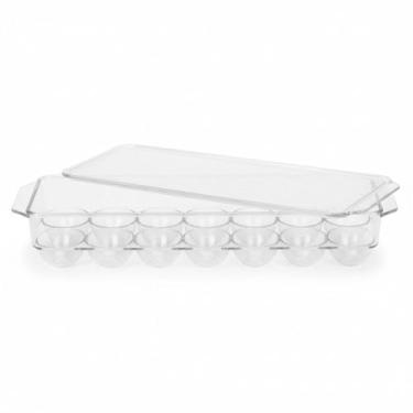 Imagem de Bandeja de Ovos com Tampa de Plástico 14 Espaços para Geladeira