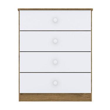 Imagem de Cômoda Infantil Amarelinha Rústico Branco - Henn