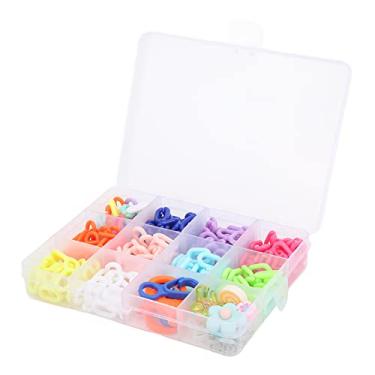 Imagem de Máscara de corrente colorida faça você mesmo, kit de artesanato infantil, pingente de fivela de lagosta de plástico para pulseira diy, colar, brinco, chaveiro, fazer joias,