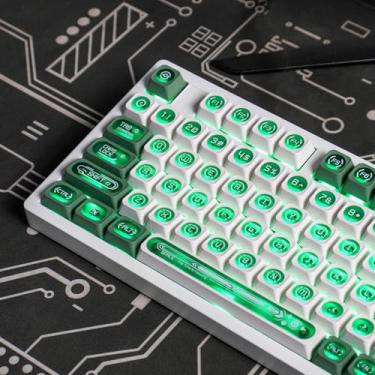 Imagem de 136 Keys PBT Shine Through Keycaps Cherry Profile Keycap Set Fit for 61/64/87/104/108 Cherry Mx Switches Mechanical Keyboard