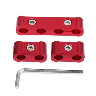Imagem de Ailgely Separador de Fio de Vela de Ignição de Liga de Alumínio 12 Unidades 8 Mm 9 Mm 10 Mm, Durabilidade, Leve, Organização Organizada do Motor, Fácil Montagem, para Fios de Velas de (Vermelha)