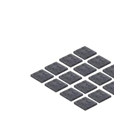 Imagem de Kit 24 Protetor Feltro Auto Adesivo Redondo 2,5cm Móveis Pé Cadeira Mesa (Cinza, quadrado)
