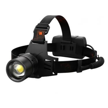 Imagem de Lanterna Cabeça, Lanterna de Cabeça Recarregável Potente Longo Alcance Zoom