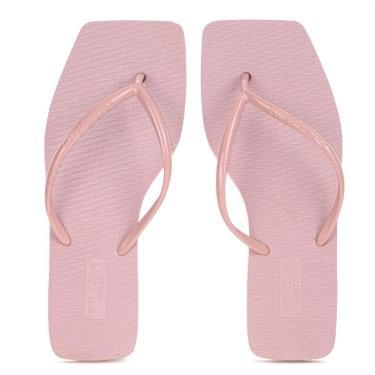 Imagem de Chinelo Brizza Arezzo Bico Quadrado Tira Slim Rose - Feminino-Feminino