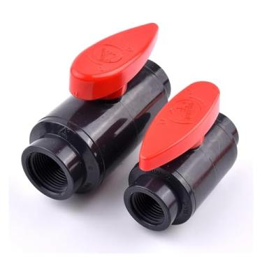 Imagem de 1 peça 1/5.1 cm - 3.8 cm rosca fêmea PVC válvula esférica jardim irrigação acessórios para tubos de água aquário aquário aquário válvula de abastecimento de água (fêmea 2icnh)