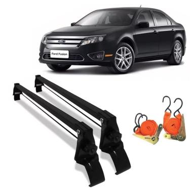Imagem de Rack de teto bagageiro ford fusion 2006 a 2010 e 2 cintas